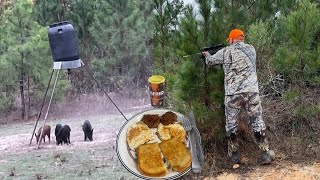 Hunting Wild Pigs Using The Hovsco E-Bike (Hunt &amp; Cook) Making Breakfast Sausage