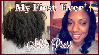From Kinky to Silky Straight ::: My first ever Silk Press at the Salon! #NaturalHair #silkpress