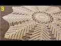 مفرش/ سجادة (سعف النخيل) الدائري كروشية مع طريقة تكبيرة بكل سهولة للمبتدئين 3 Crochet circular table