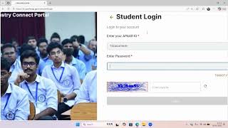 Instructions to click "Start Internship" on APSCHE IIC PORTAL