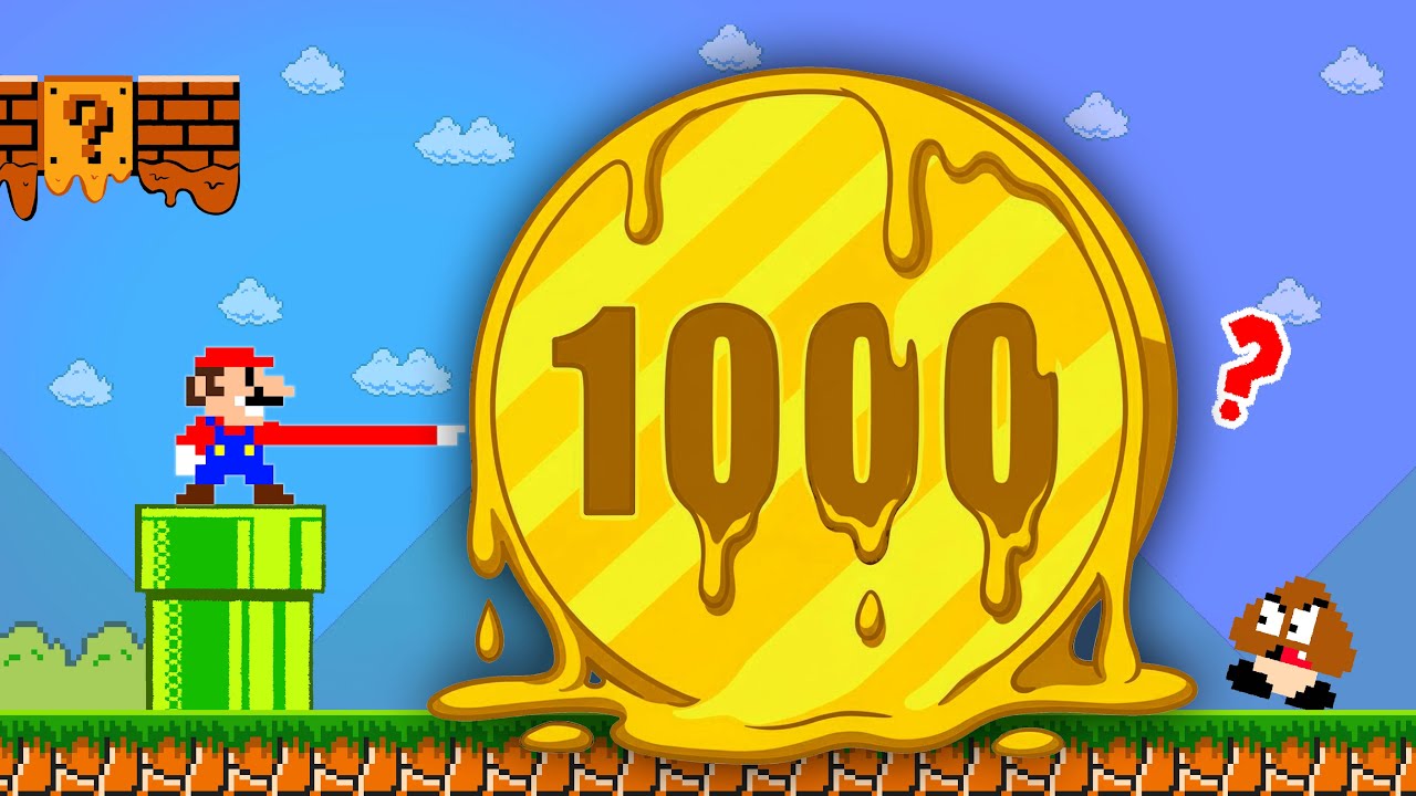 Super Mario Bros., but Everything Mario Jumps On MELTS | Monkey Mario