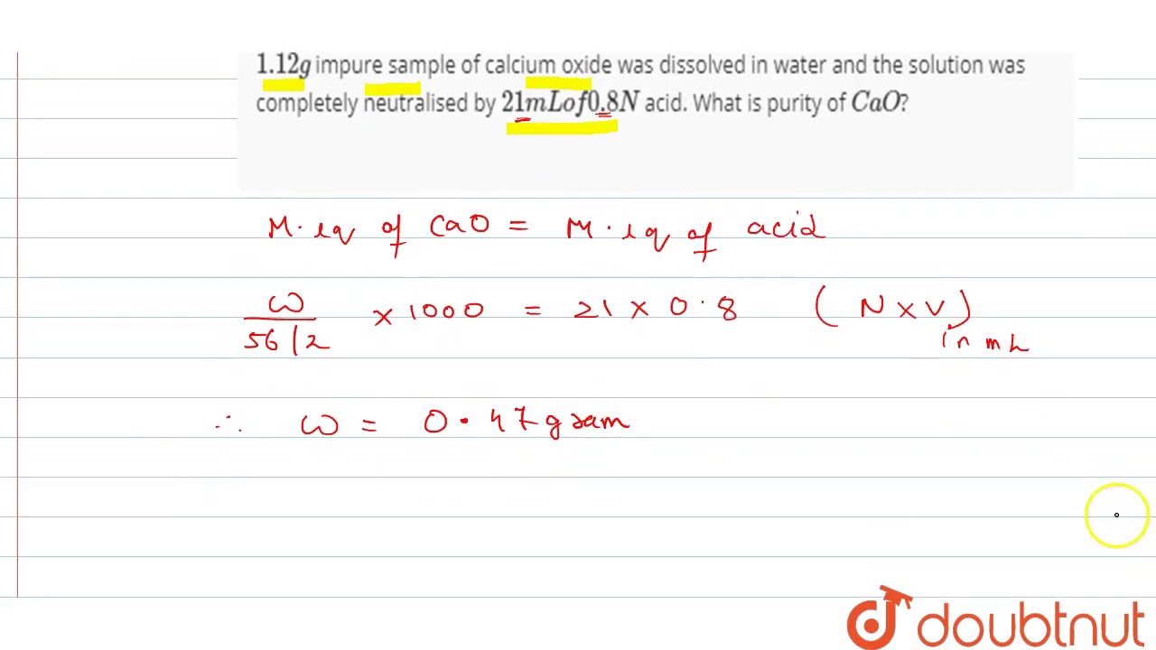 Is cao soluble in water