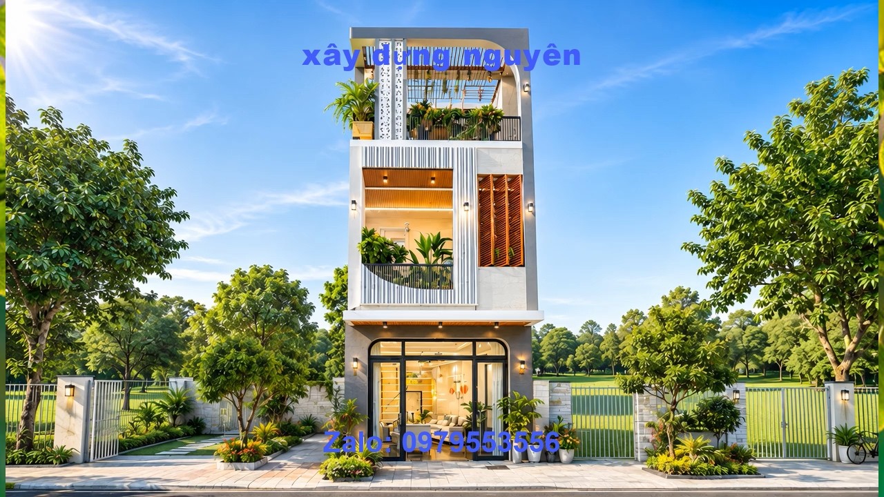 Mẫu Nhà Ống 3 Tầng Diện Tích 4x20m Thiết Kế 5 Phòng Ngủ #nha3tang