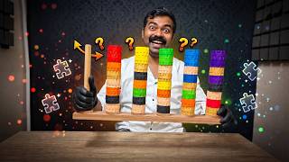 Oddly Satisfying Wooden Stacking Game | Rainbow Ring Challenge screenshot 3