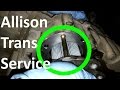 How To Do An Allison Transmission Service.  Allison 4" and 2" Sump Oil Change.