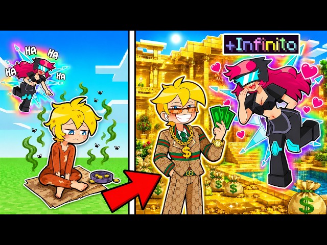 Da POVERO a RICCHISSIMO per la RAGAZZA dell’INFINITO Su Minecraft!