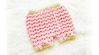 Easy crochet baby shorts VARIOUS SIZES by Crochet for Baby to match crochet baby dress