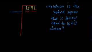 This video explains how to find out square root of any given number
using long division method.