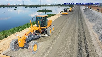 Very Nice Work Motor Grader Working Grading M30 For Sub-Base Layer Building New Road
