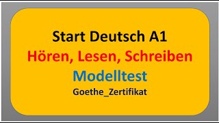 Start Deutsch A1 Hören, Lesen Und Schreiben Modelltest Mit Lösung Am Ende Vid - 20