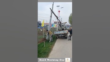 The Process Of Installing Electric Poles