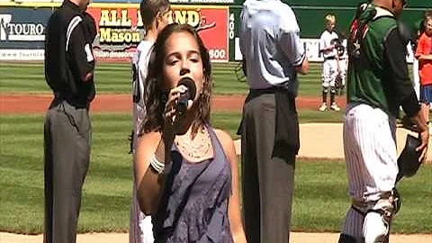 Emily Tirado Singing the National Anthem