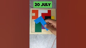 How to solve calendar puzzle | 20 July  #funlearning #puzzle #braingames  #shapes #calendar #maths
