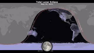 Information An animated map showing where the May 26, 2021 lunar eclipse is visible. Guide