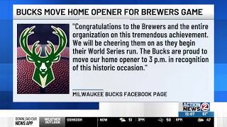 Information Bucks move time of regular season home opener Guide