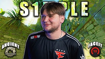 S1MPLE DESTROYS EVERYONE ON ANCIENT! *4000 ELO* (Faceit POV with voicecomms and utility lineups)