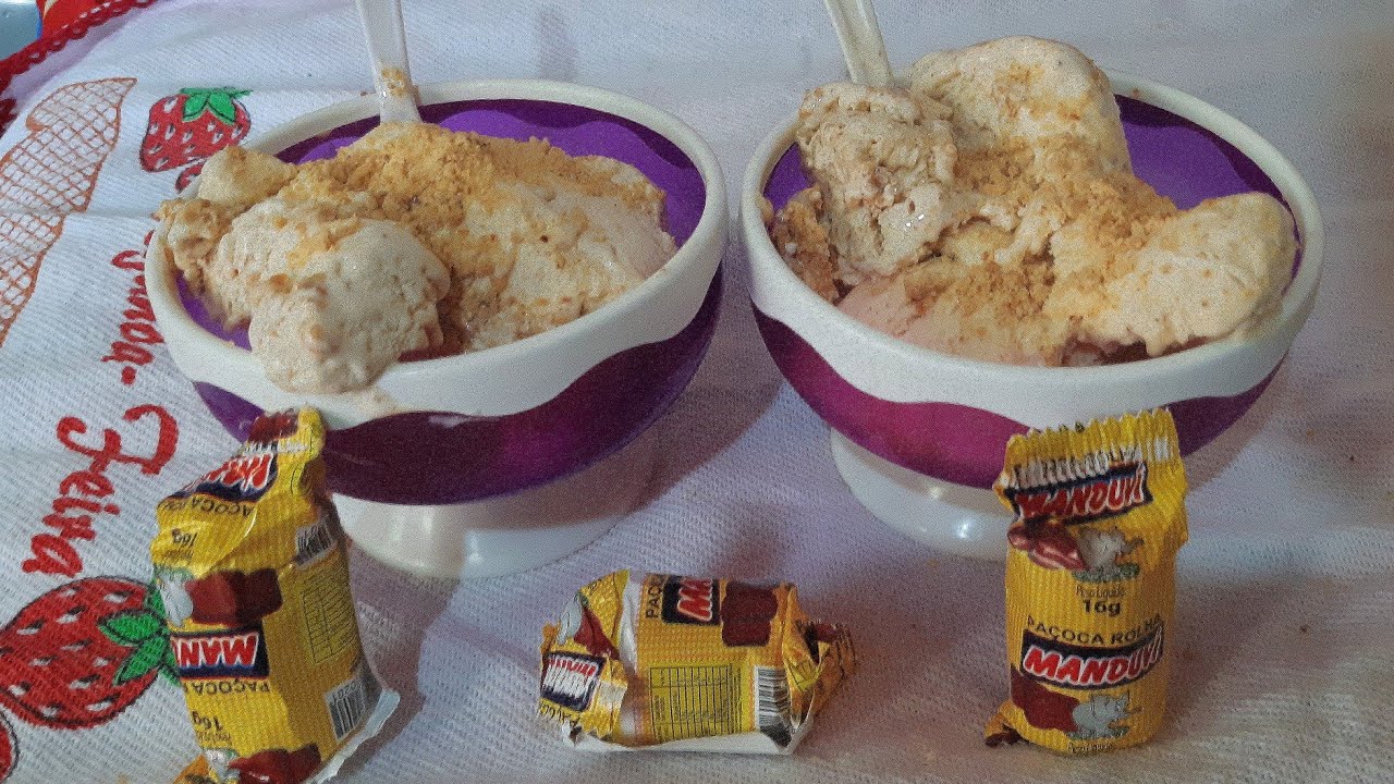 SORVETE DE PAÇOCA CREMOSO | DICAS DA VALL