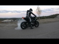 Burnout Kawasaki z1000 2014 akrapovic megaphone