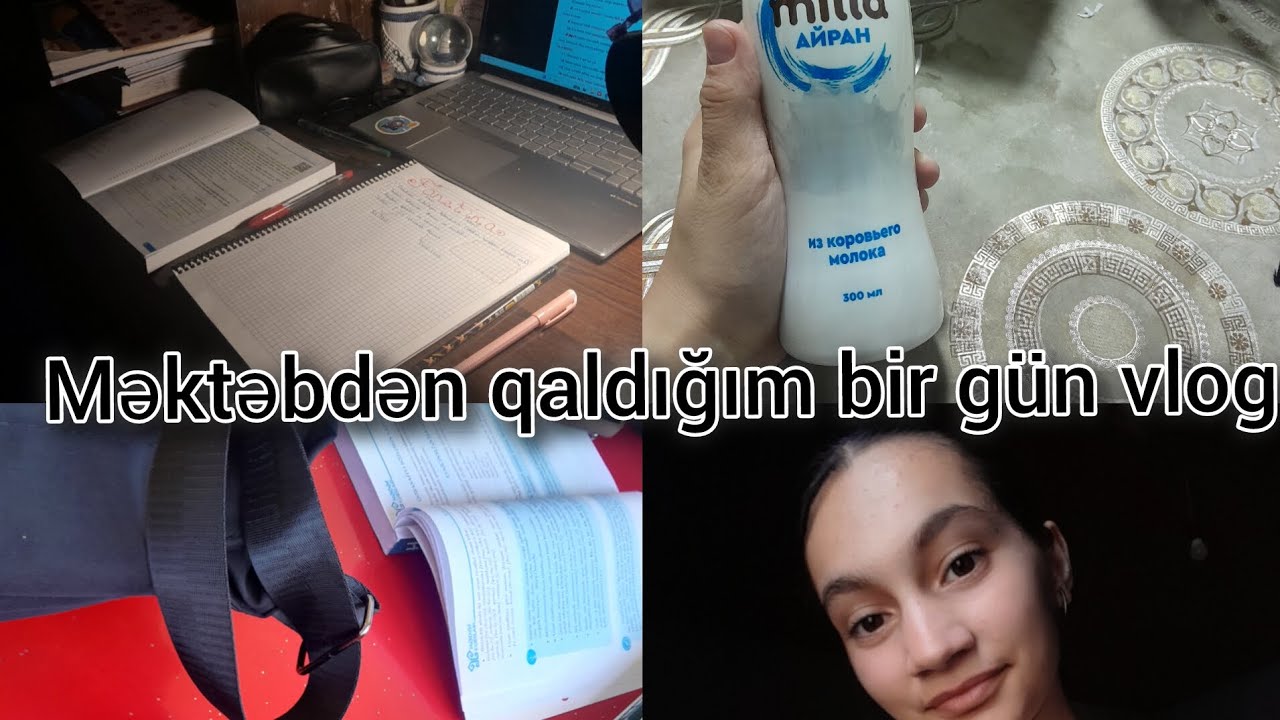 Məktəbdən qaldıgım bir gün vlog/Məktəbin 2 ci həftəsindən getmemek??🙉🖤