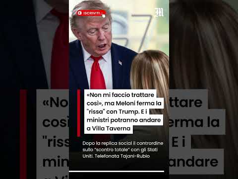 Video Meloni ferma la rissa con Trump. E i ministri potranno andare a Villa Taverna
