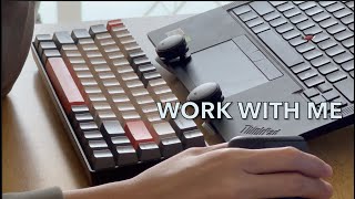 1 hour keyboard typing ASMR | Work with me