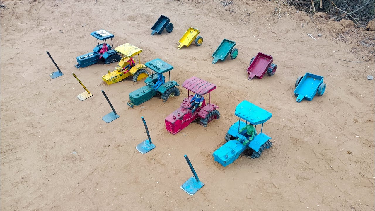 The driver's tractor was buried in the mud but the front tyres were not visible at all