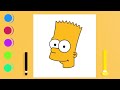 How to draw BART SIMPSON. EASY. Step by Step.