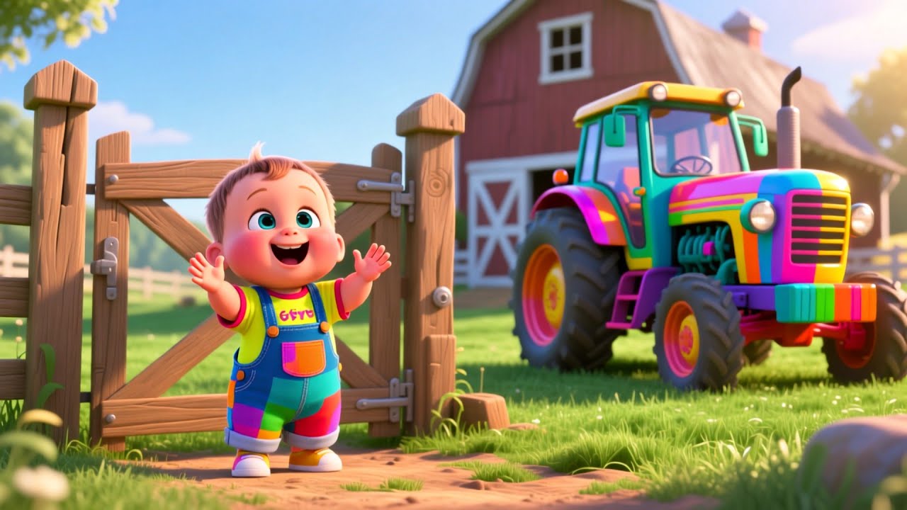 Baby’s Farmyard Fun Ride 🚜🎶 Fun Vehicle and Counting Song for Kids | Learn Numbers with Baby