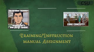 Write a Training Manual for Your Goal Career