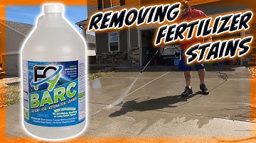 REMOVING FERTILIZER STAINS FROM CONCRETE WITH F9 BARC | ADD ON SERVICE