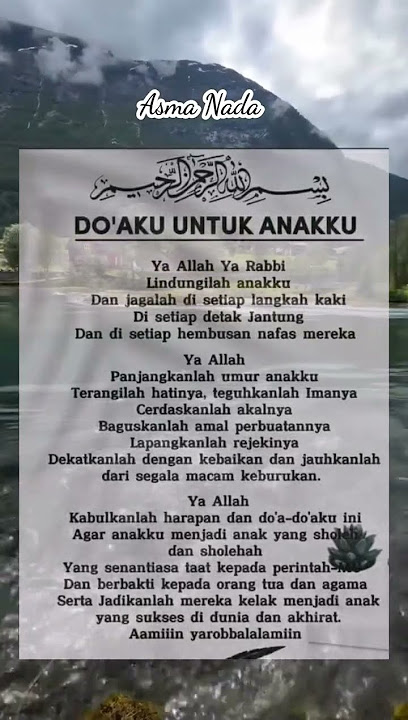 Doa untuk Anakku #shorts