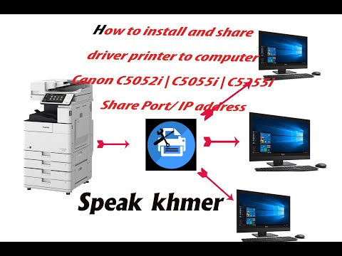 How to install driver Canon printer or add port exiting old driver on new Computer