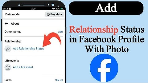 How to add relationship status on facebook
