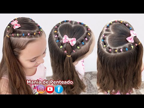 Penteado Infantil Coração