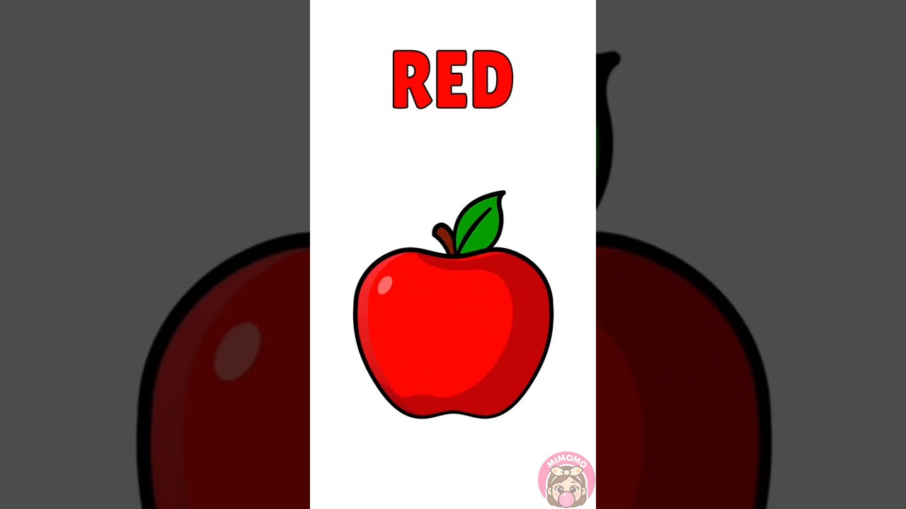 "Learn RED Color 🌈 | Kids Learning Colors with Apple 🍎 Car 🚗 Strawberry 🍓 | Educational Shorts"