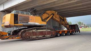 Transporting A Liebherr 974 With A MAN TGA 660 & Goldhofer Trailer - Fasoulas Heavy Transports 4k