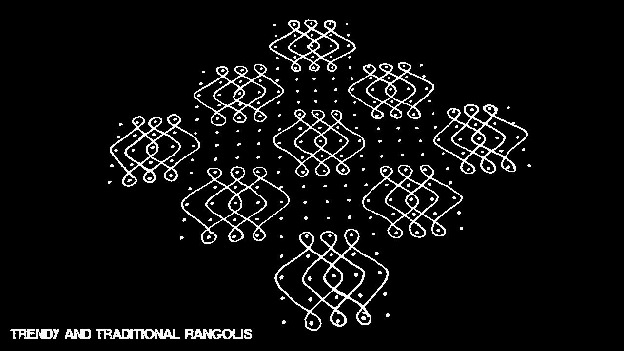 Big margazhi sikku kolam | 21-5 dots melikala muggulu | kambi kolam |Trendy and traditional rangolis