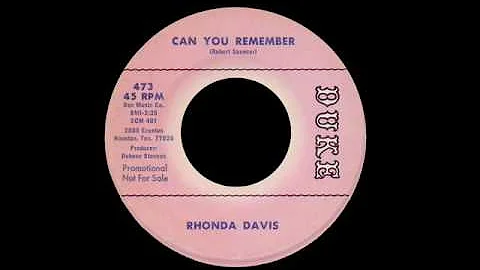 Rhonda Davis - Can You Remember