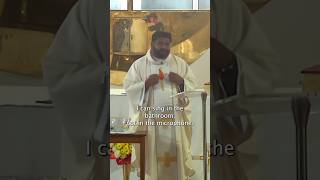 #priest REFUSES to sing 🎤 #homily #catholicmass #catholicgospel #shortsvideo #shorts