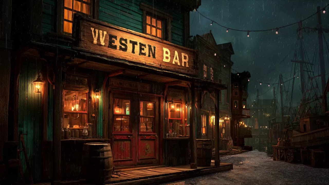 Late Night At The Western Bar • Rainy Lofi Mood