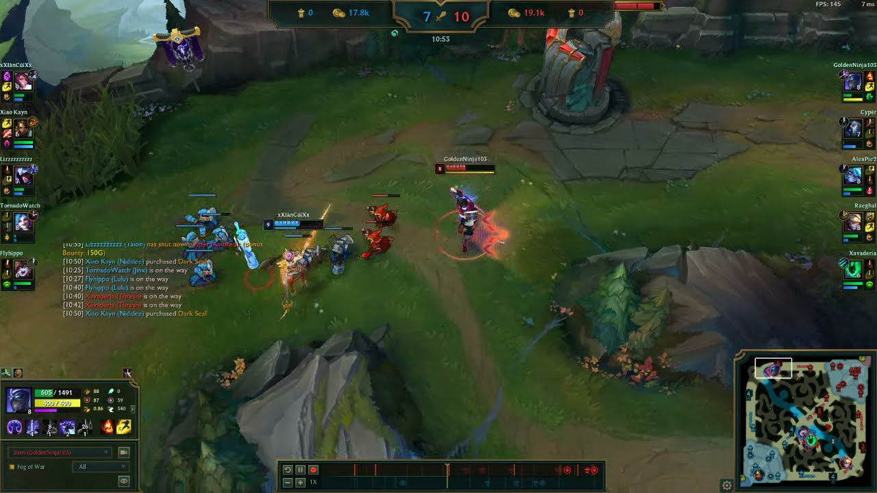 Shen outplay Fiora 1v1