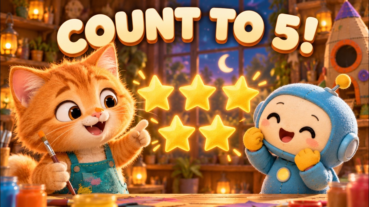 Moon Count Count to 5 for Kids! ⭐ Moon’s Missing Stars | Marmalade & Moon - YouTube