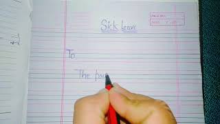 ☺️How to write sick leave for principal (2nd or 3rd) class 😍🤗 screenshot 2