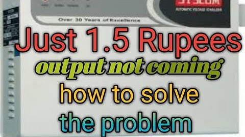 syscom stabilizer output problem in tamil