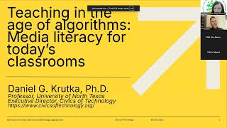 "Teaching in the Age of Algorithms: Media Literacy for Today’s Classroom" with Dr. Dan Krutka