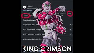 Math Rock… #jjba #jojosbizarreadventure #jojosbizzareadventure #kingcrimson #mathrock