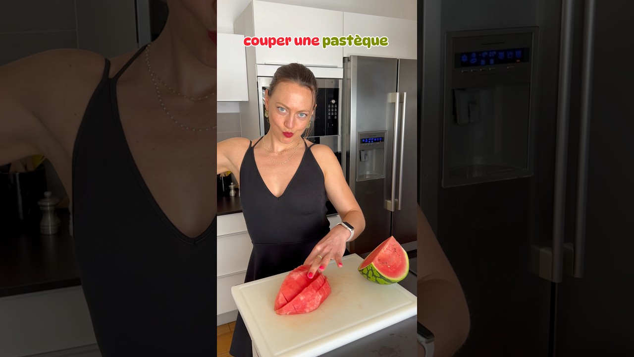 TUTO PASTÈQUE 🍉 - couper une pastèque en -1 min !