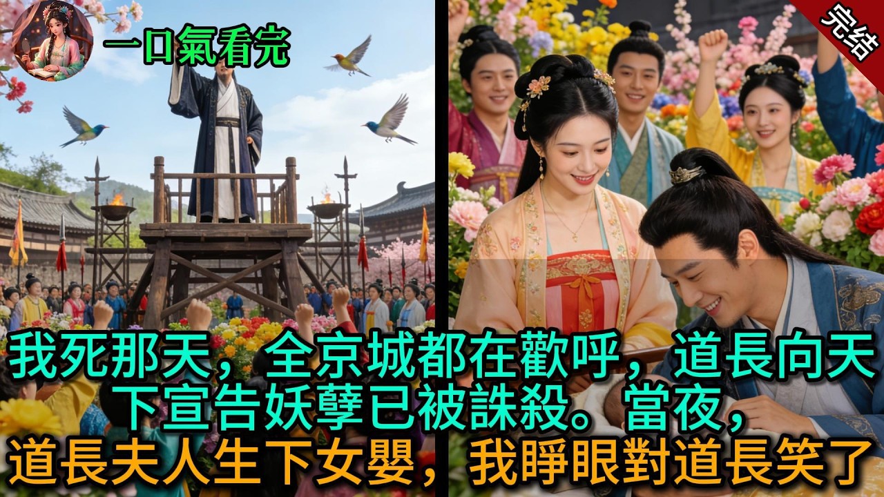 【原創已完結】我死那天，全京城都在歡呼，道長向天下宣告妖孽已被誅殺。當夜，道長夫人生下女嬰，我睜眼對道長笑了