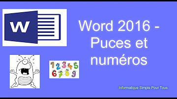 Comment mettre une puce sur Word 2016 ?