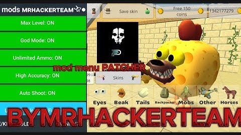 Mod menu 4.3.05 Chicken gun by MR HACKER TEAM  mod menu PATCHER app 𓄀
